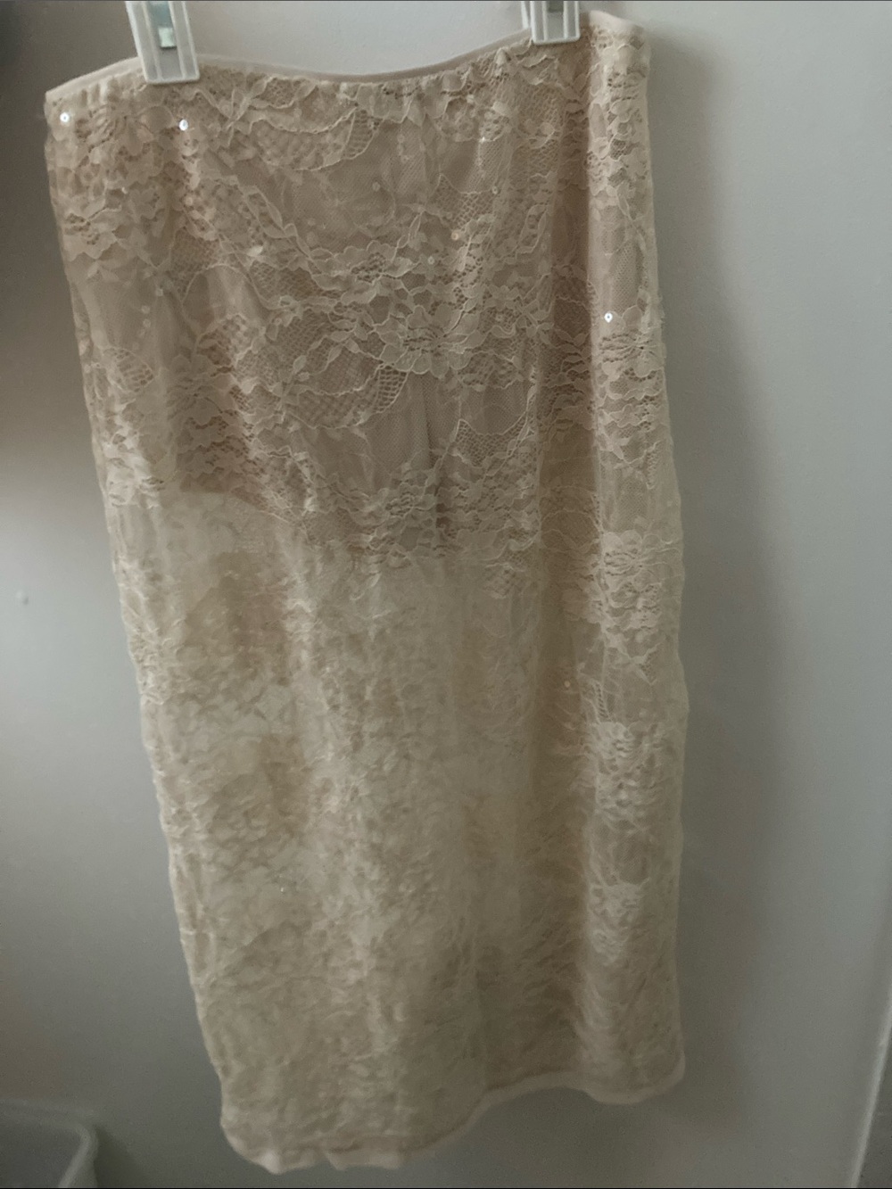 wild fable cream lace sequin long skirts nwt size small